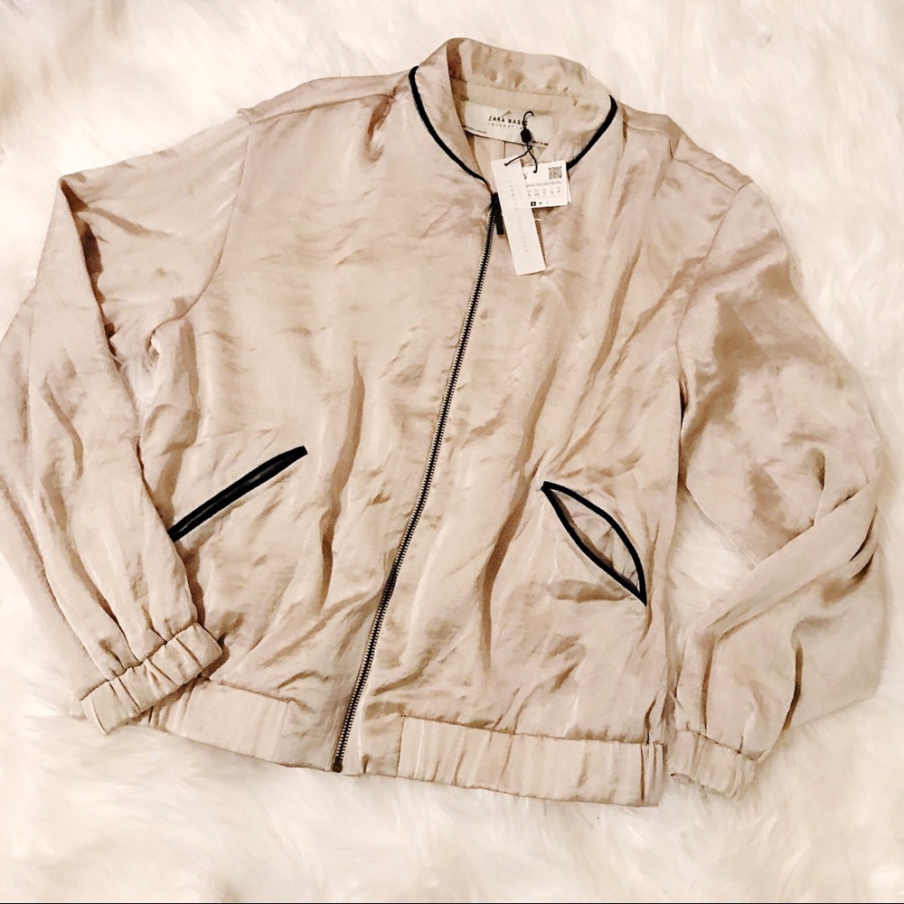 NWT Zara Kimono Satin Embroidered Bomber Jacket - Picture 7 of 8